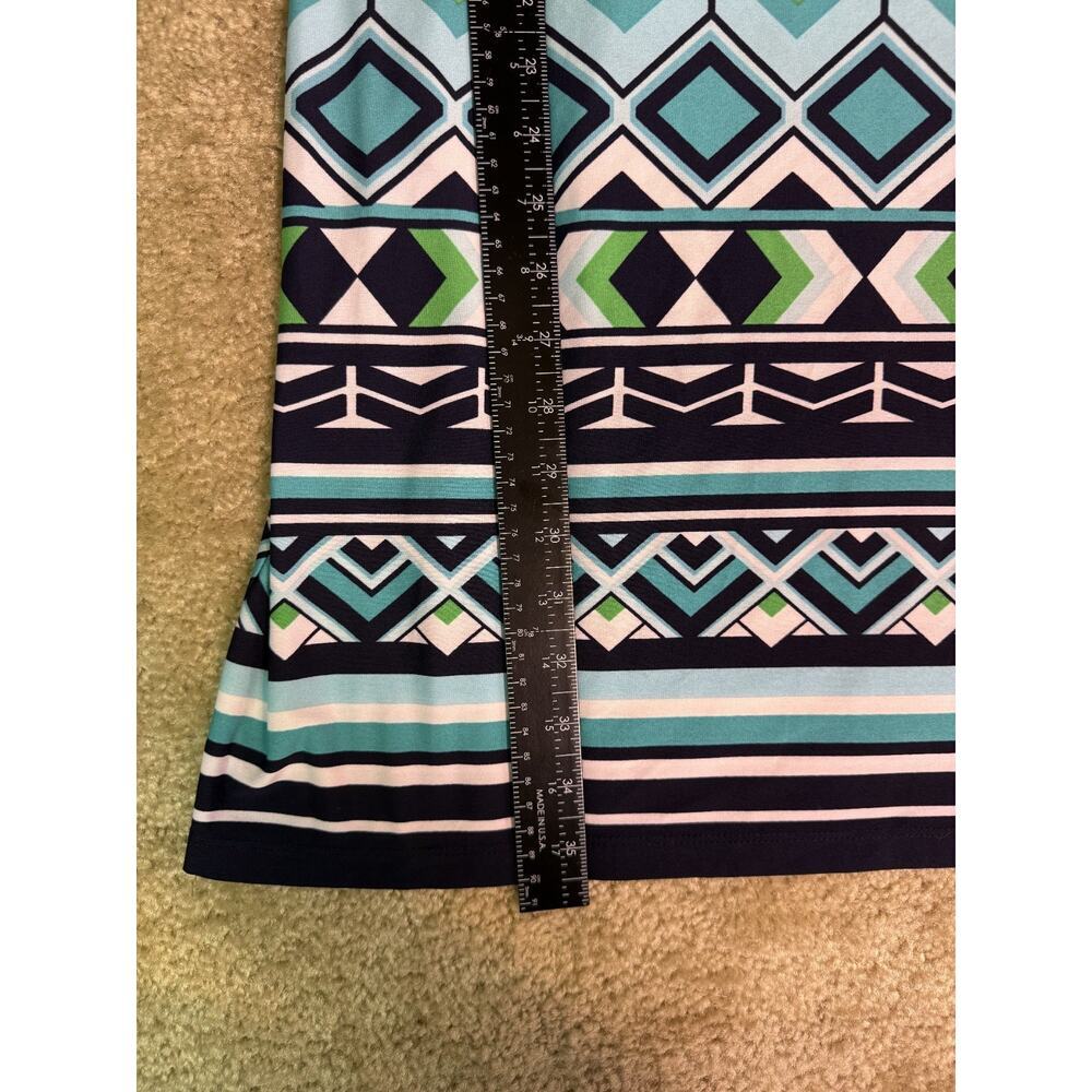 Sandra Darren Womens Size 10 Jersey Shift Dress Geometric Pattern D227 - Picture 11 of 12